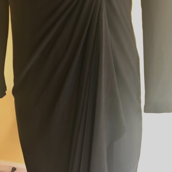 Ralph Lauren Evening Long V-Neck Faux Wrap Dress (Roomy 2) - Picture 6 of 17